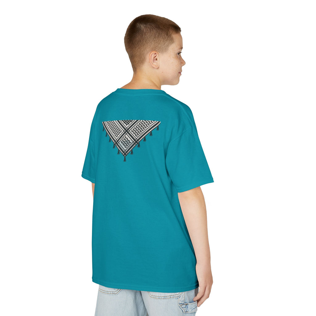 Pali-G | Kids T-Shirt – Palestine Map & Keffiyeh Pattern Print