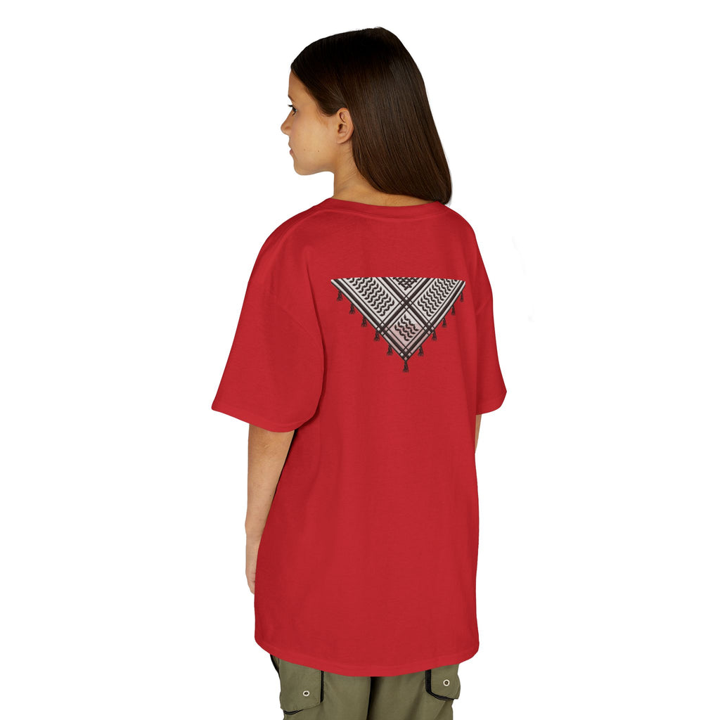 Pali-G | Kids T-Shirt – Palestine Map & Keffiyeh Pattern Print