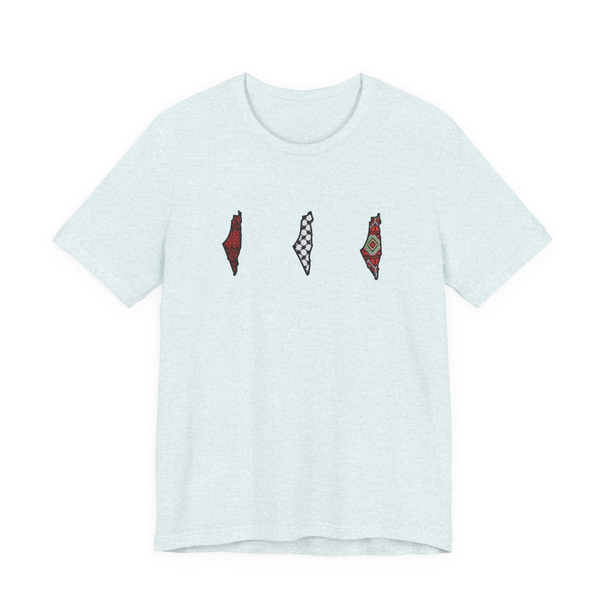 Free Palestine T-Shirt — Palestinian Keffiyeh & Map Solidarity Tee