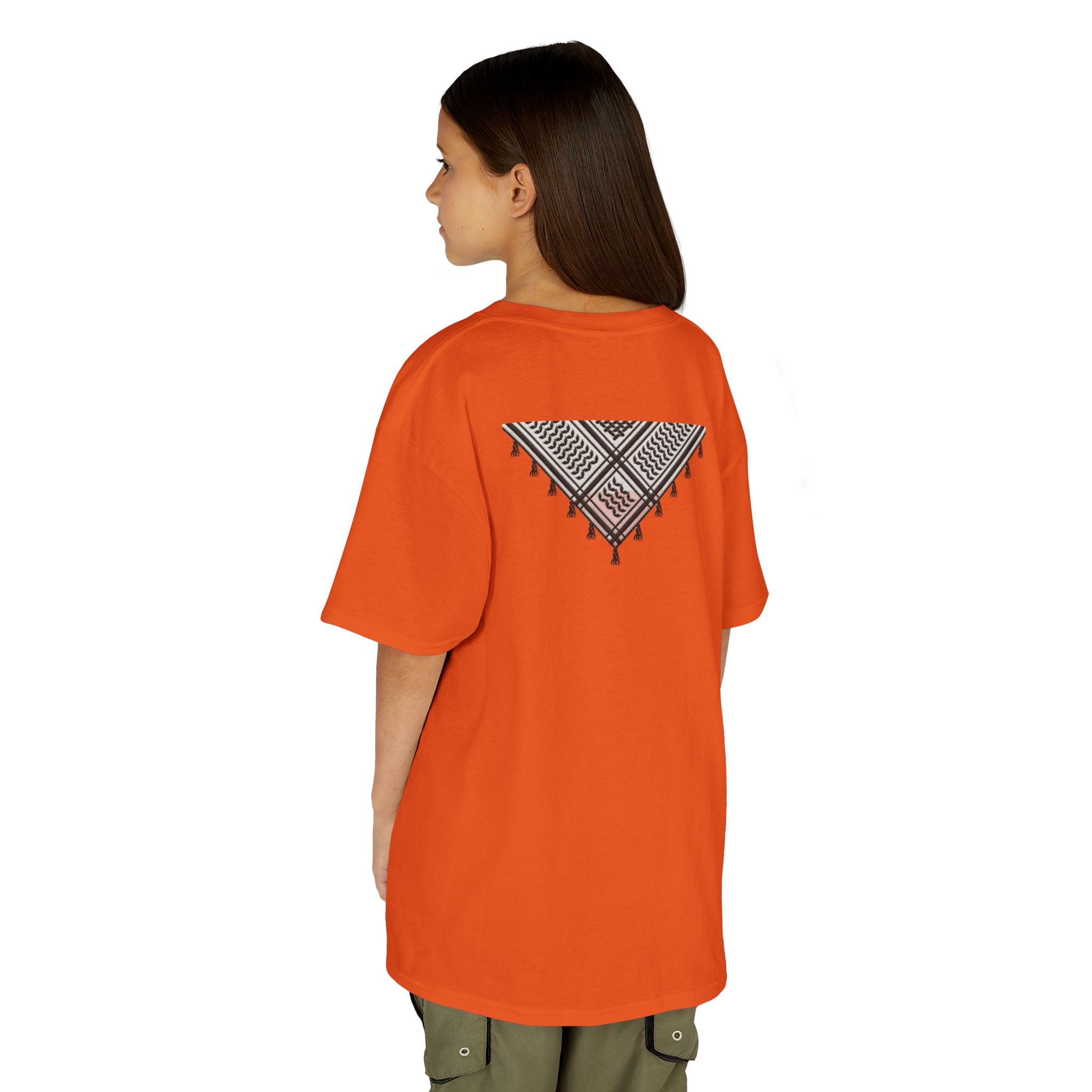 Pali-G | Kids T-Shirt – Palestine Map & Keffiyeh Pattern Print
