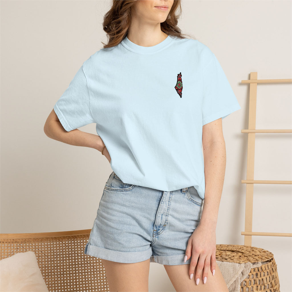 Pali-G Seeds of Palestine  Embroidery Short Sleeve T-Shirt