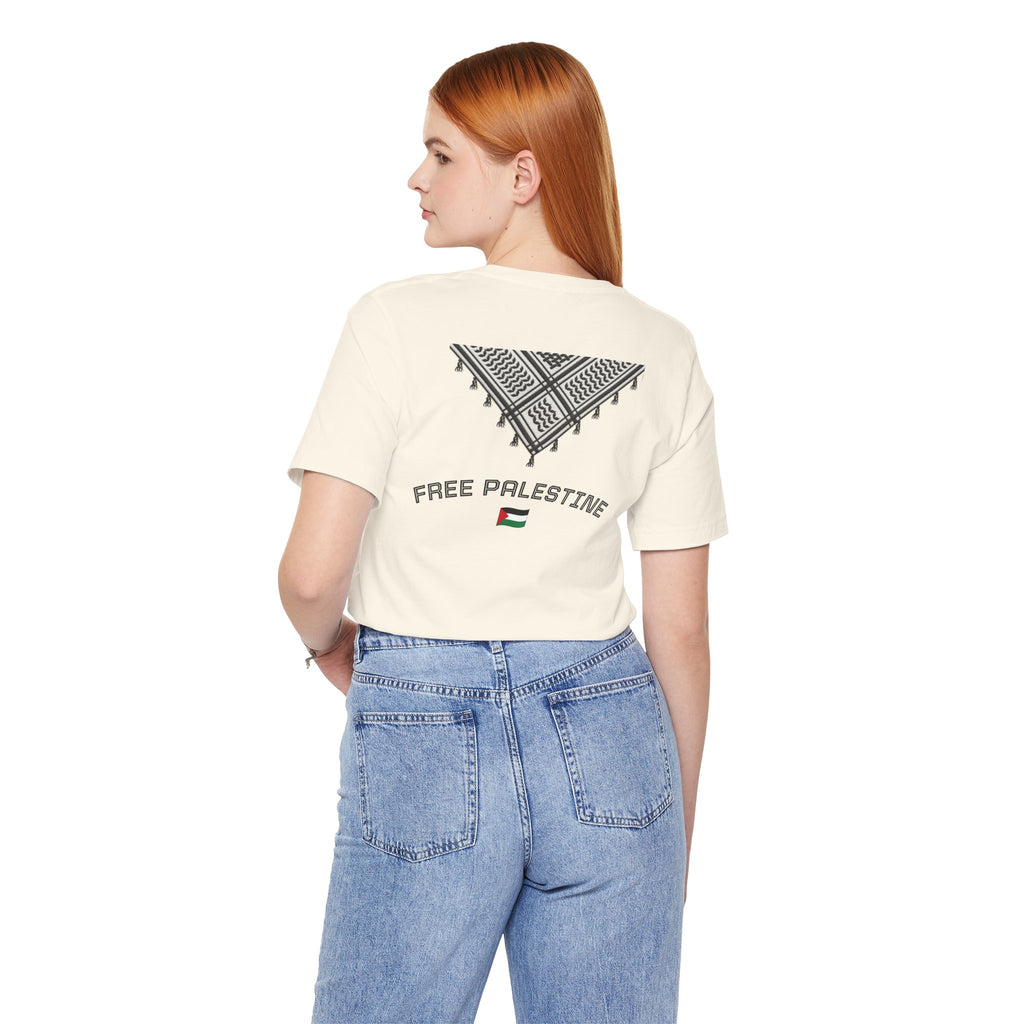 Free Palestine T-Shirt — Palestinian Keffiyeh & Map Solidarity Tee