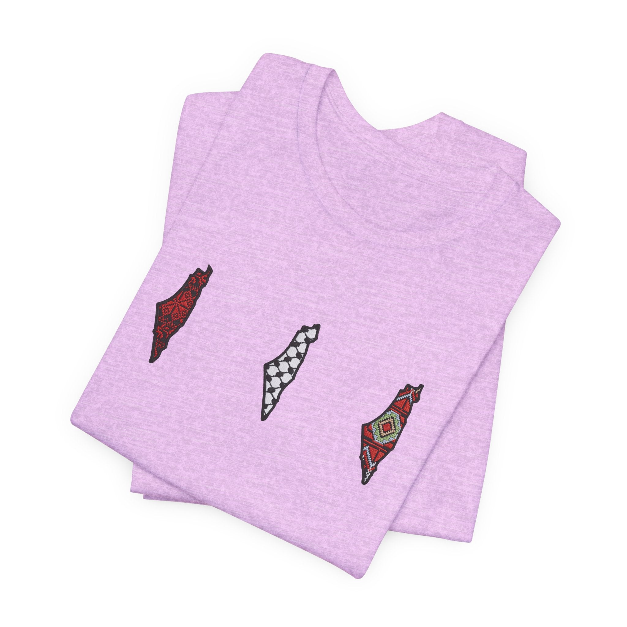 Free Palestine T-Shirt — Palestinian Keffiyeh & Map Solidarity Tee