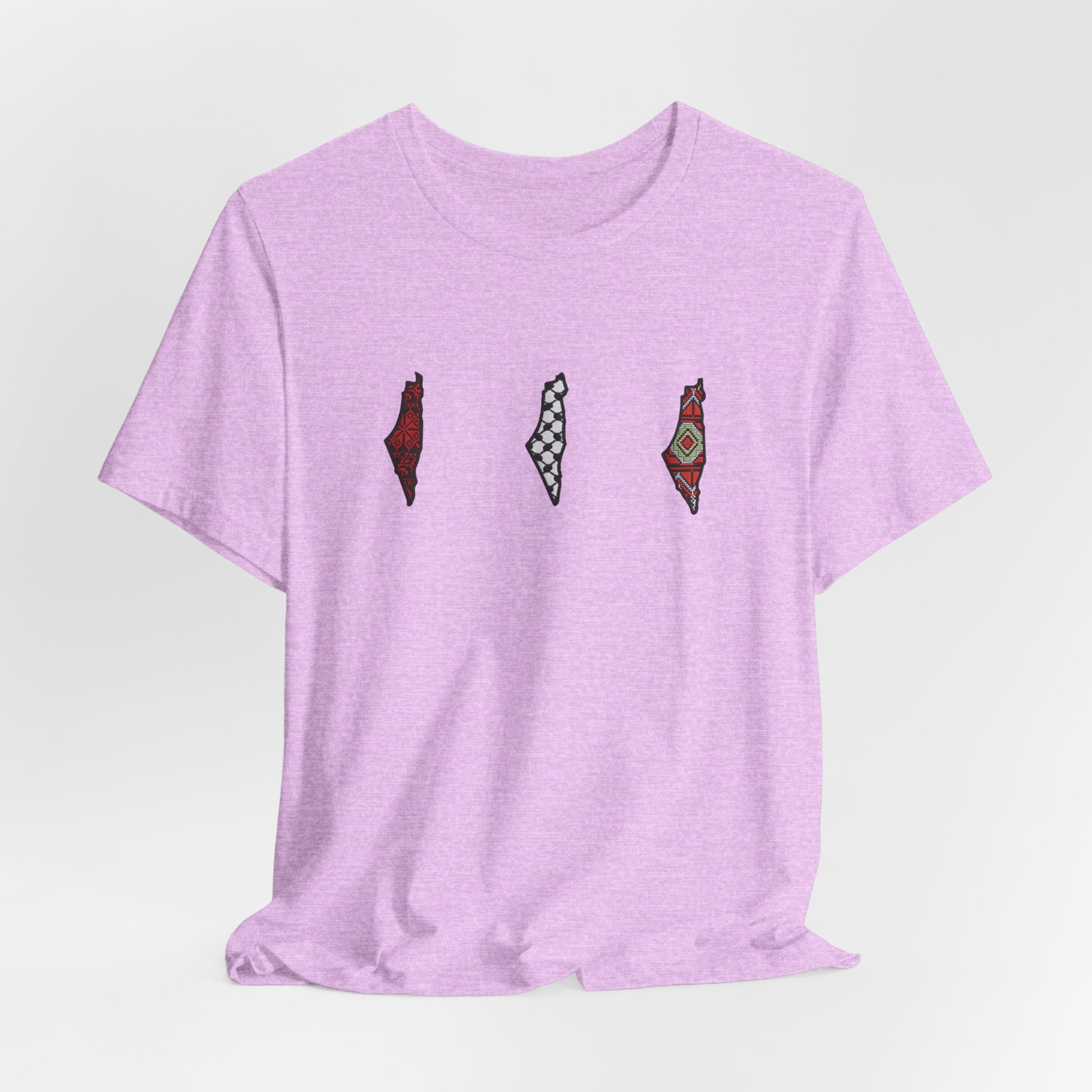 Free Palestine T-Shirt — Palestinian Keffiyeh & Map Solidarity Tee