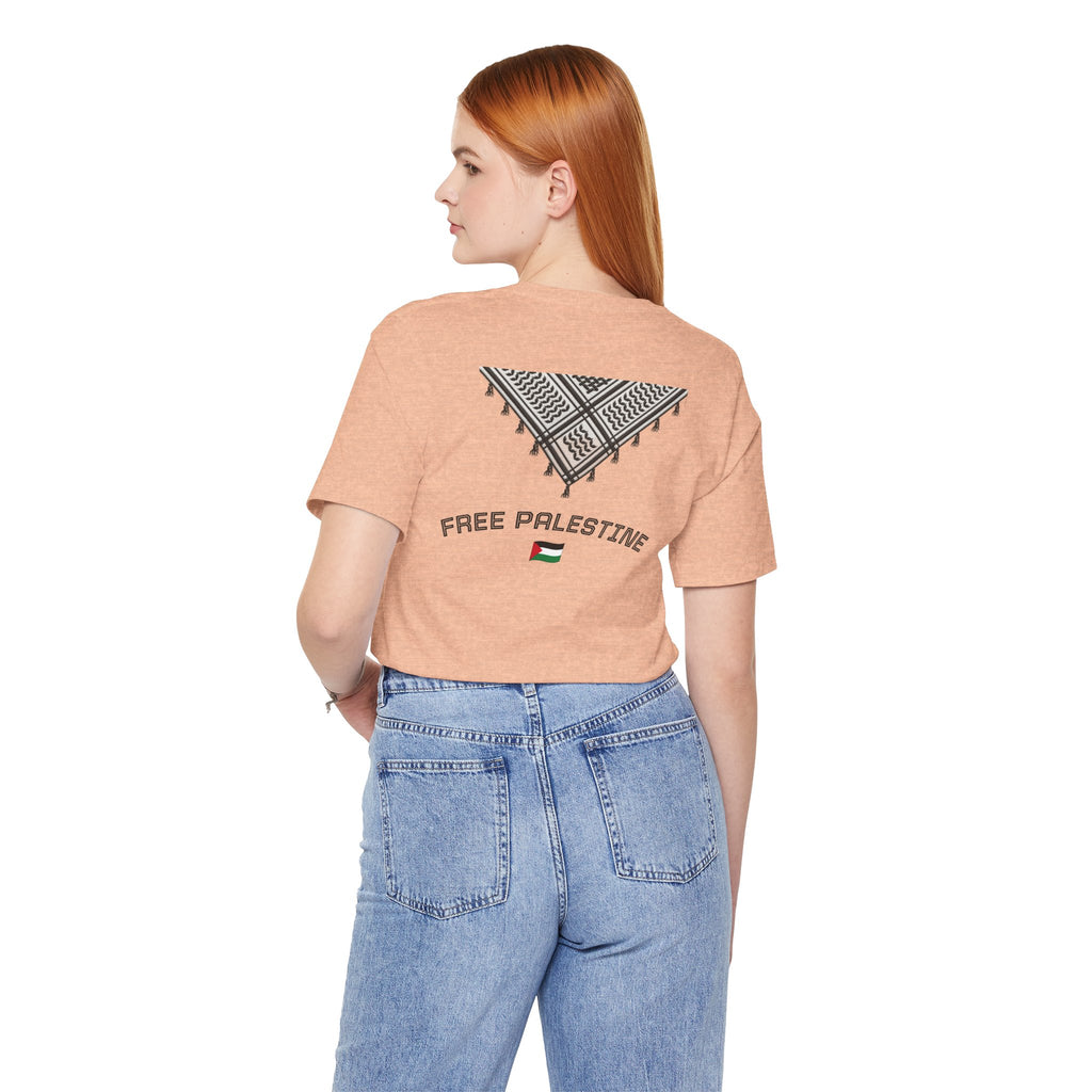 Free Palestine T-Shirt — Palestinian Keffiyeh & Map Solidarity Tee