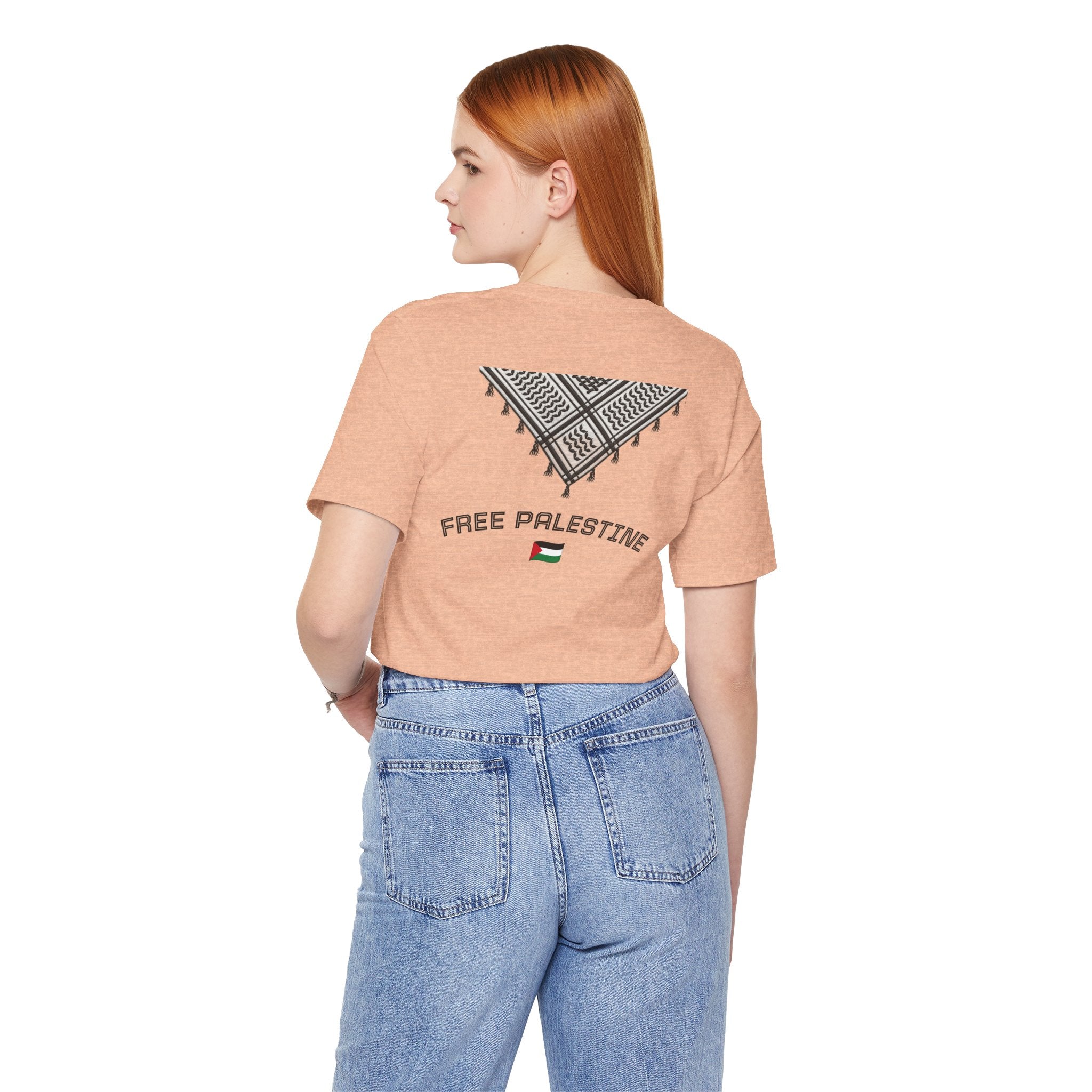 Free Palestine T-Shirt — Palestinian Keffiyeh & Map Solidarity Tee