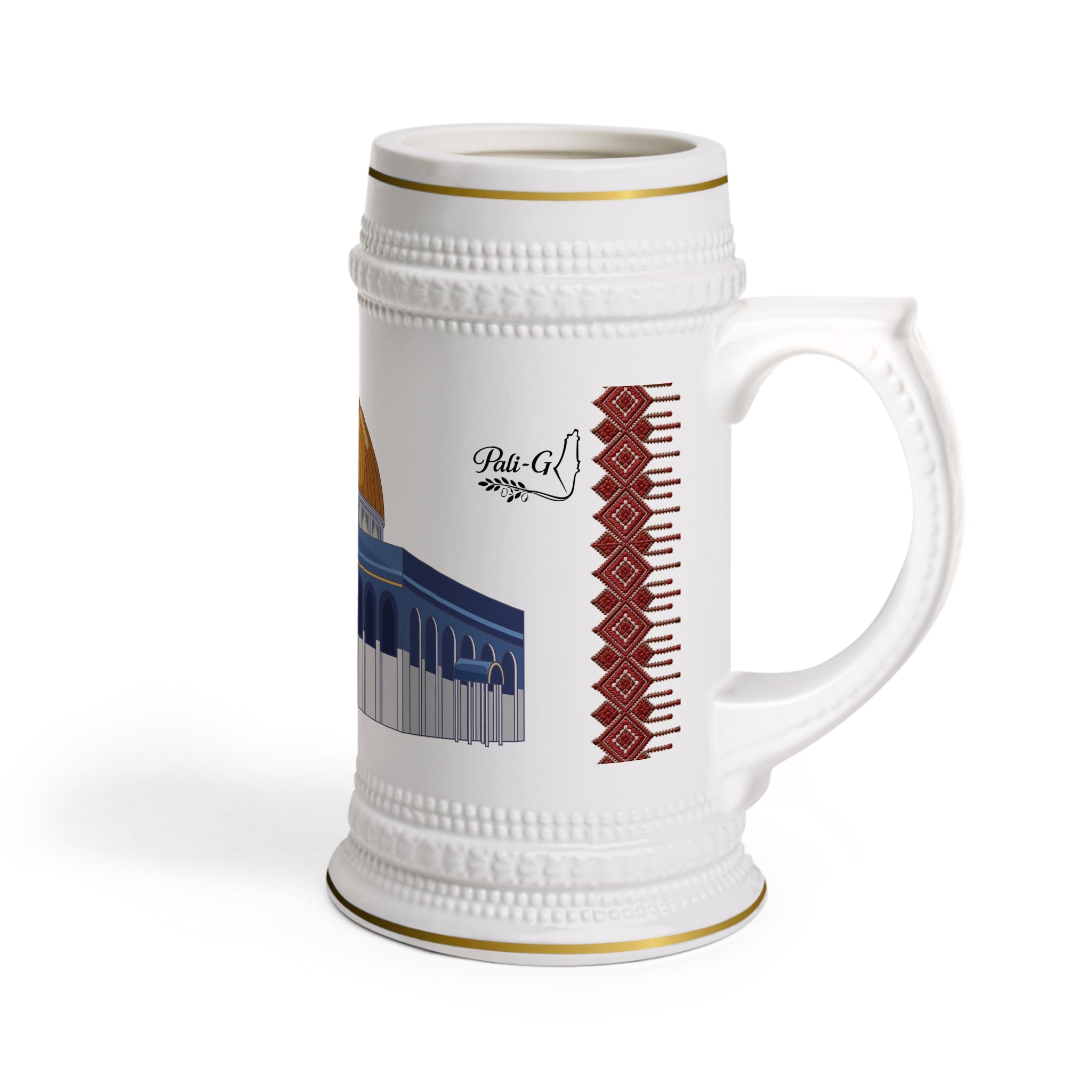 Dome of the Rock Stein Mug — Jerusalem Landmark Ceramic Beer Stein