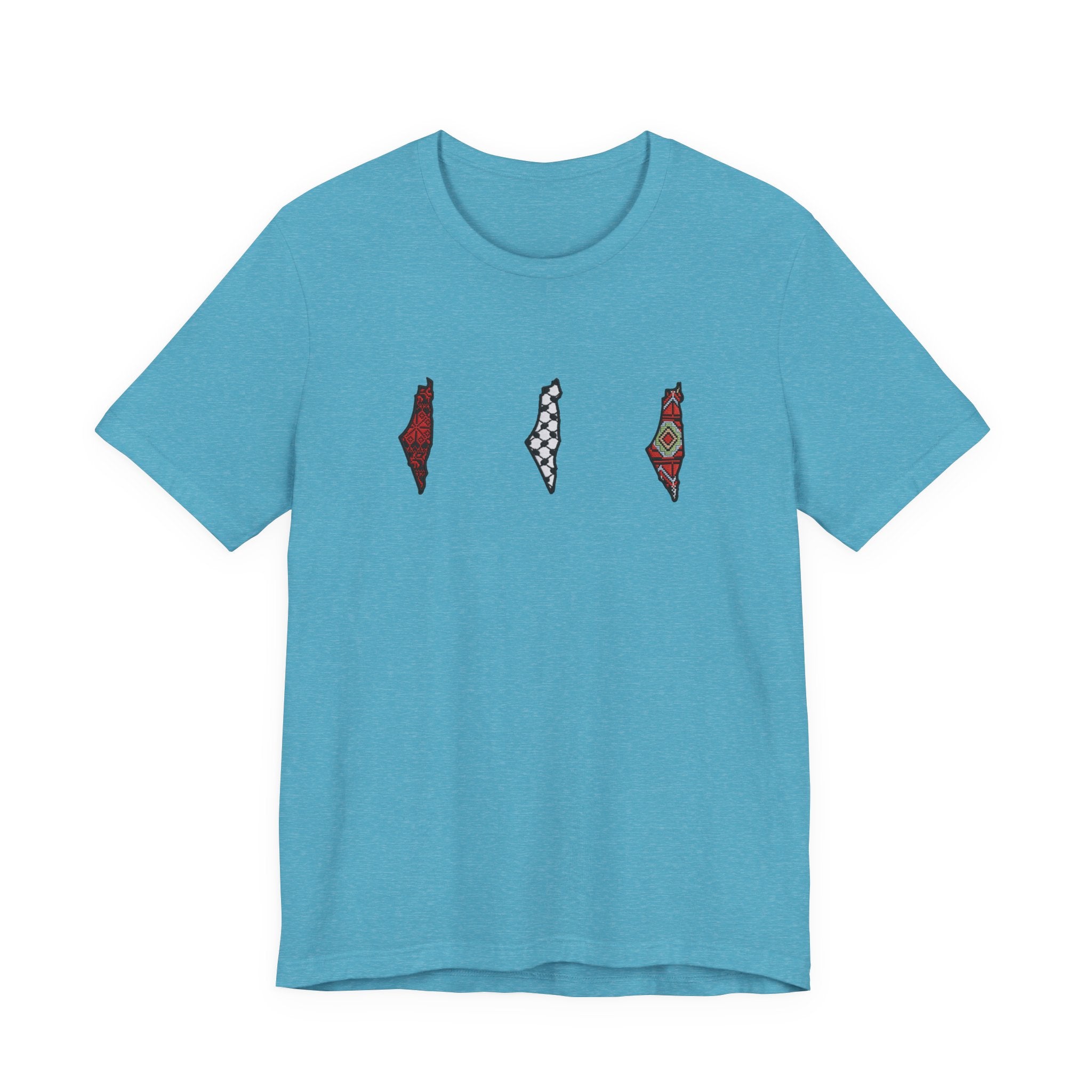 Free Palestine T-Shirt — Palestinian Keffiyeh & Map Solidarity Tee