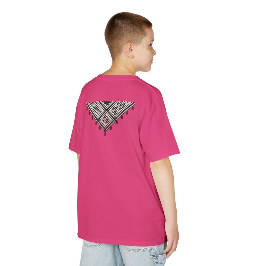 Pali-G | Kids T-Shirt – Palestine Map & Keffiyeh Pattern Print