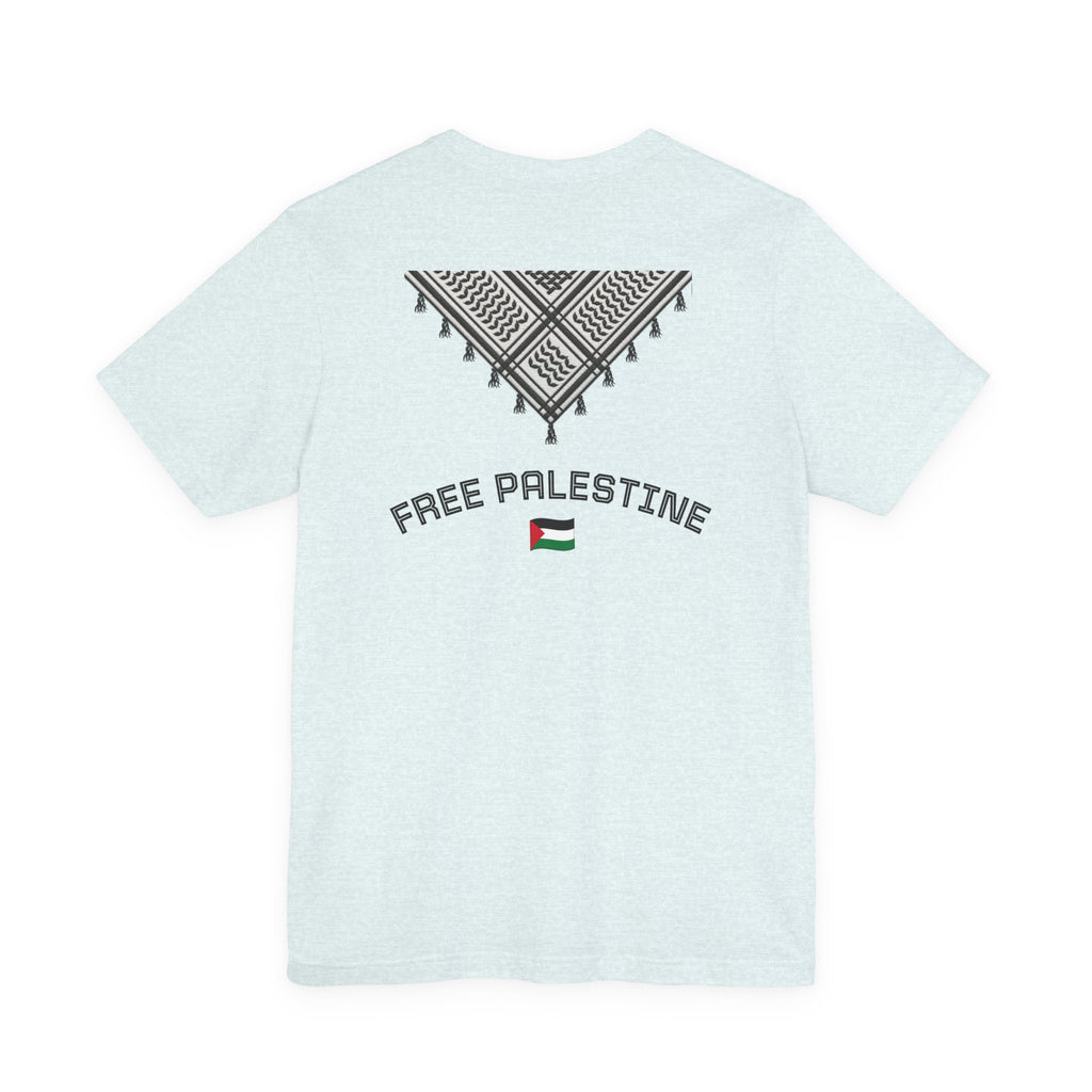 Free Palestine T-Shirt — Palestinian Keffiyeh & Map Solidarity Tee