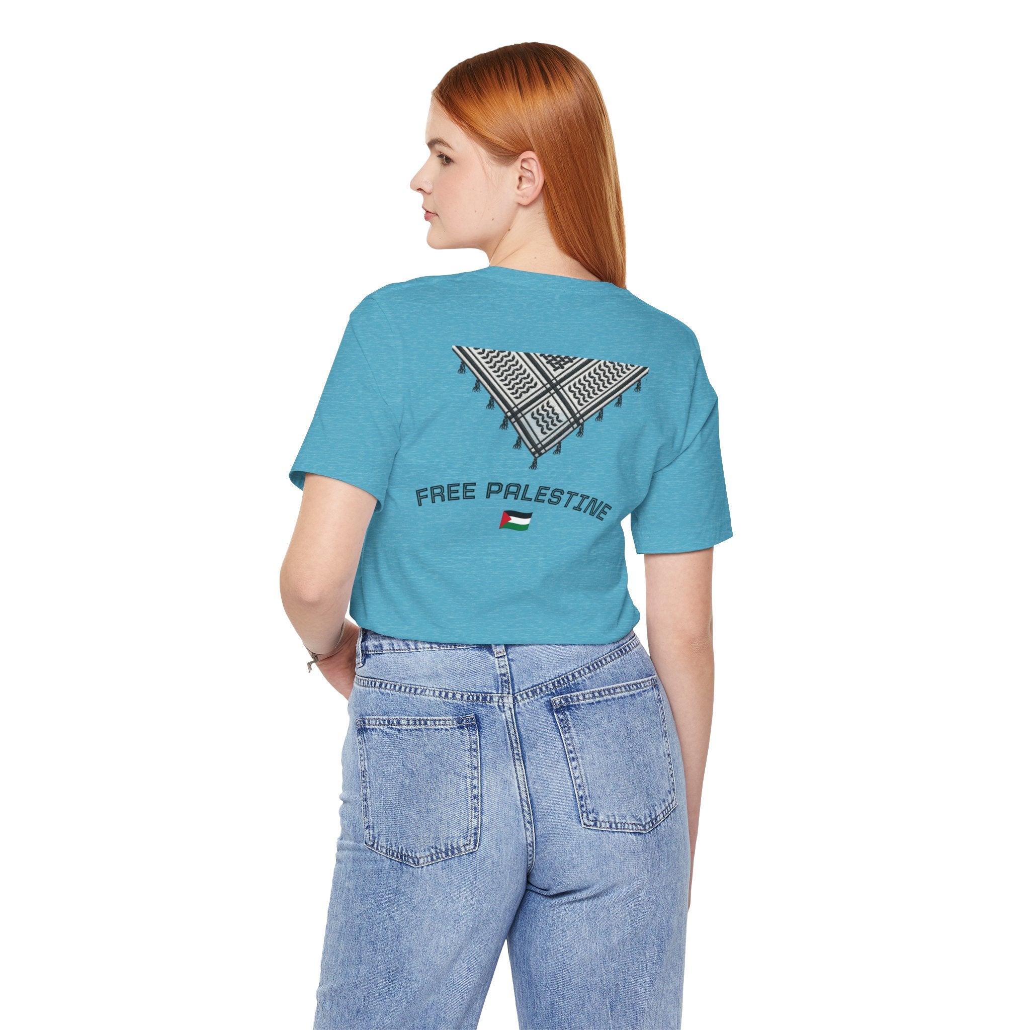 Free Palestine T-Shirt — Palestinian Keffiyeh & Map Solidarity Tee