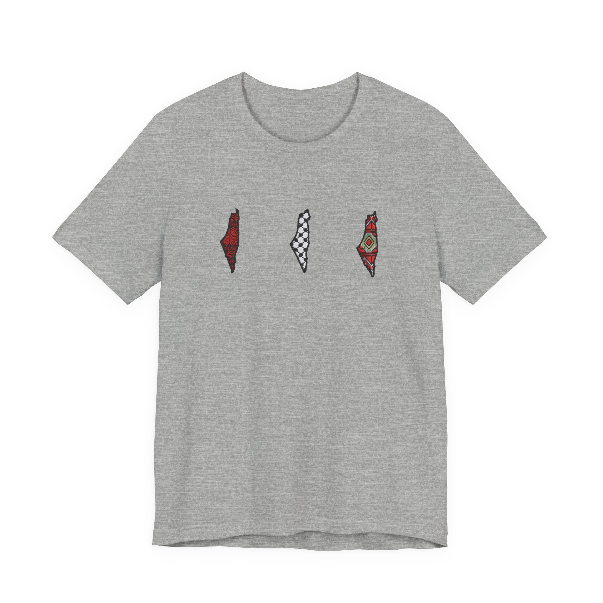 Free Palestine T-Shirt — Palestinian Keffiyeh & Map Solidarity Tee