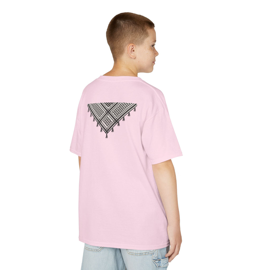 Pali-G | Kids T-Shirt – Palestine Map & Keffiyeh Pattern Print