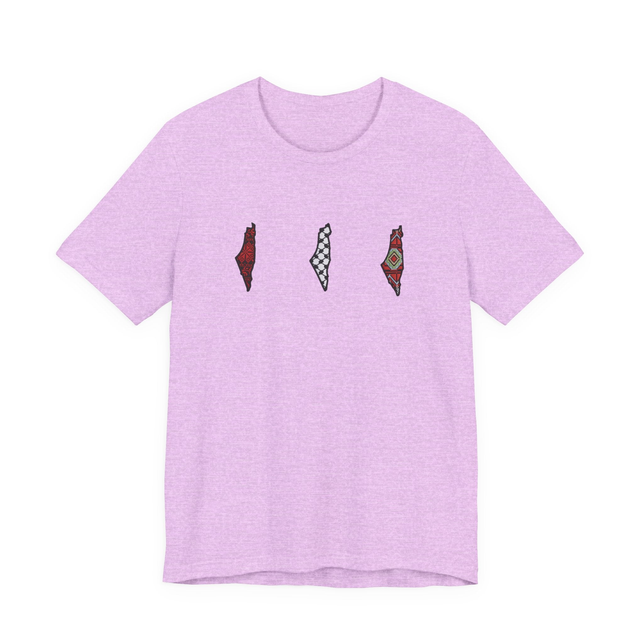 Free Palestine T-Shirt — Palestinian Keffiyeh & Map Solidarity Tee
