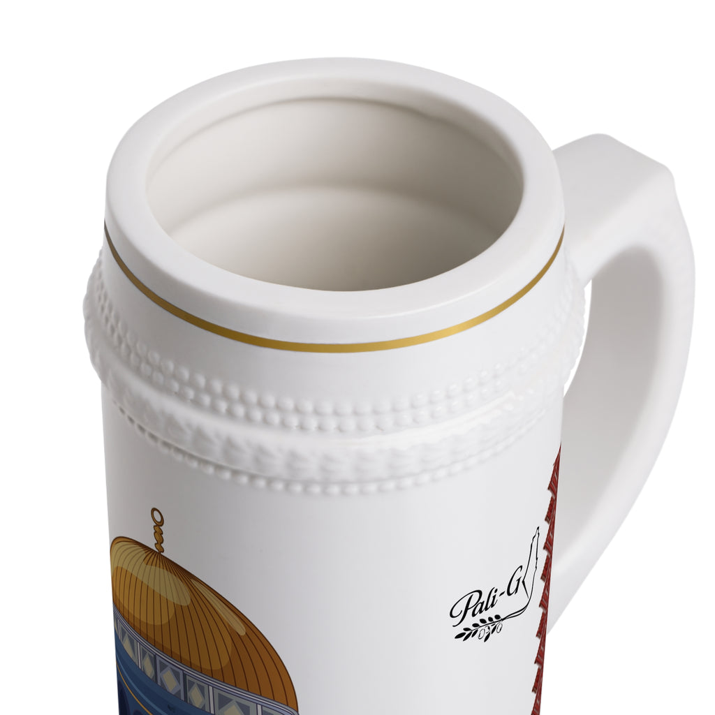 Dome of the Rock Stein Mug — Jerusalem Landmark Ceramic Beer Stein