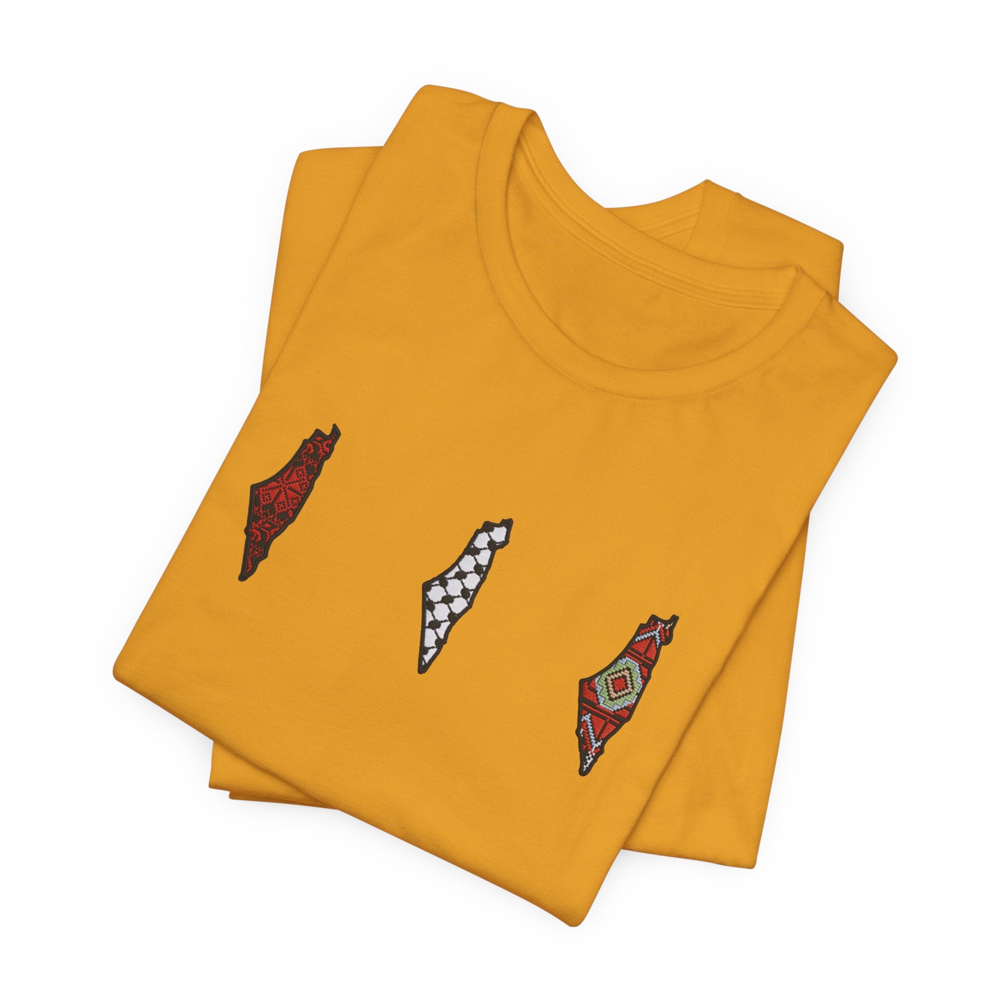 Free Palestine T-Shirt — Palestinian Keffiyeh & Map Solidarity Tee