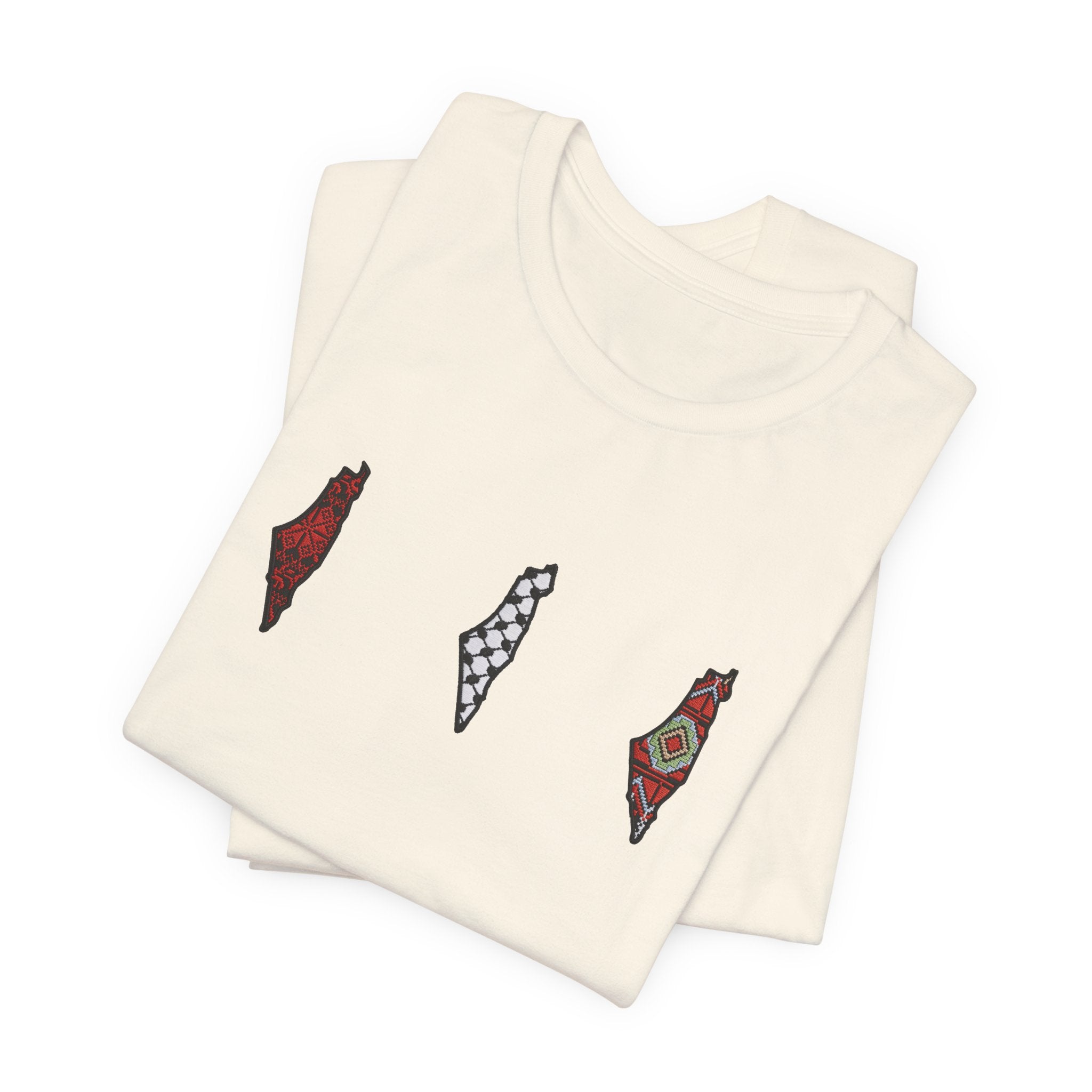 Free Palestine T-Shirt — Palestinian Keffiyeh & Map Solidarity Tee