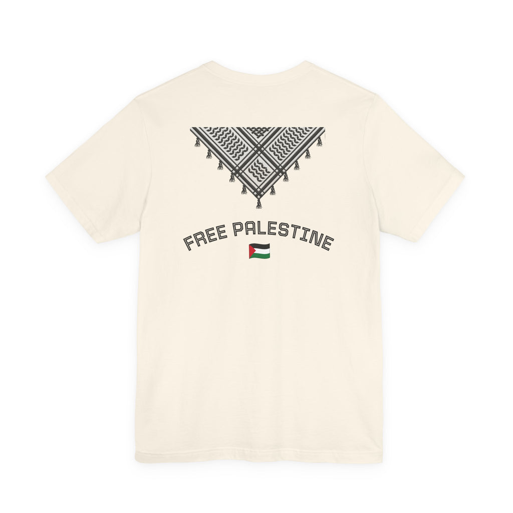 Free Palestine T-Shirt — Palestinian Keffiyeh & Map Solidarity Tee