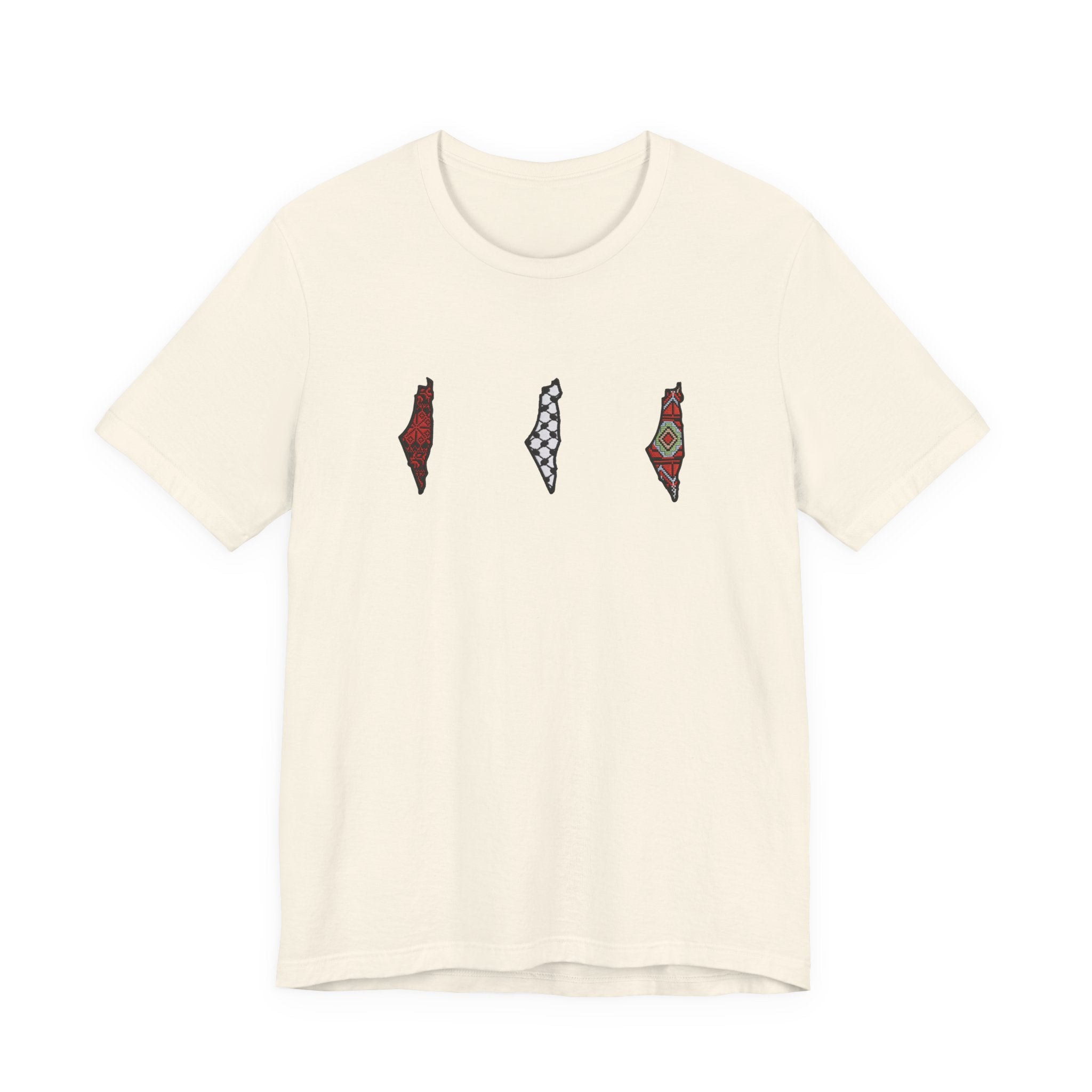 Free Palestine T-Shirt — Palestinian Keffiyeh & Map Solidarity Tee