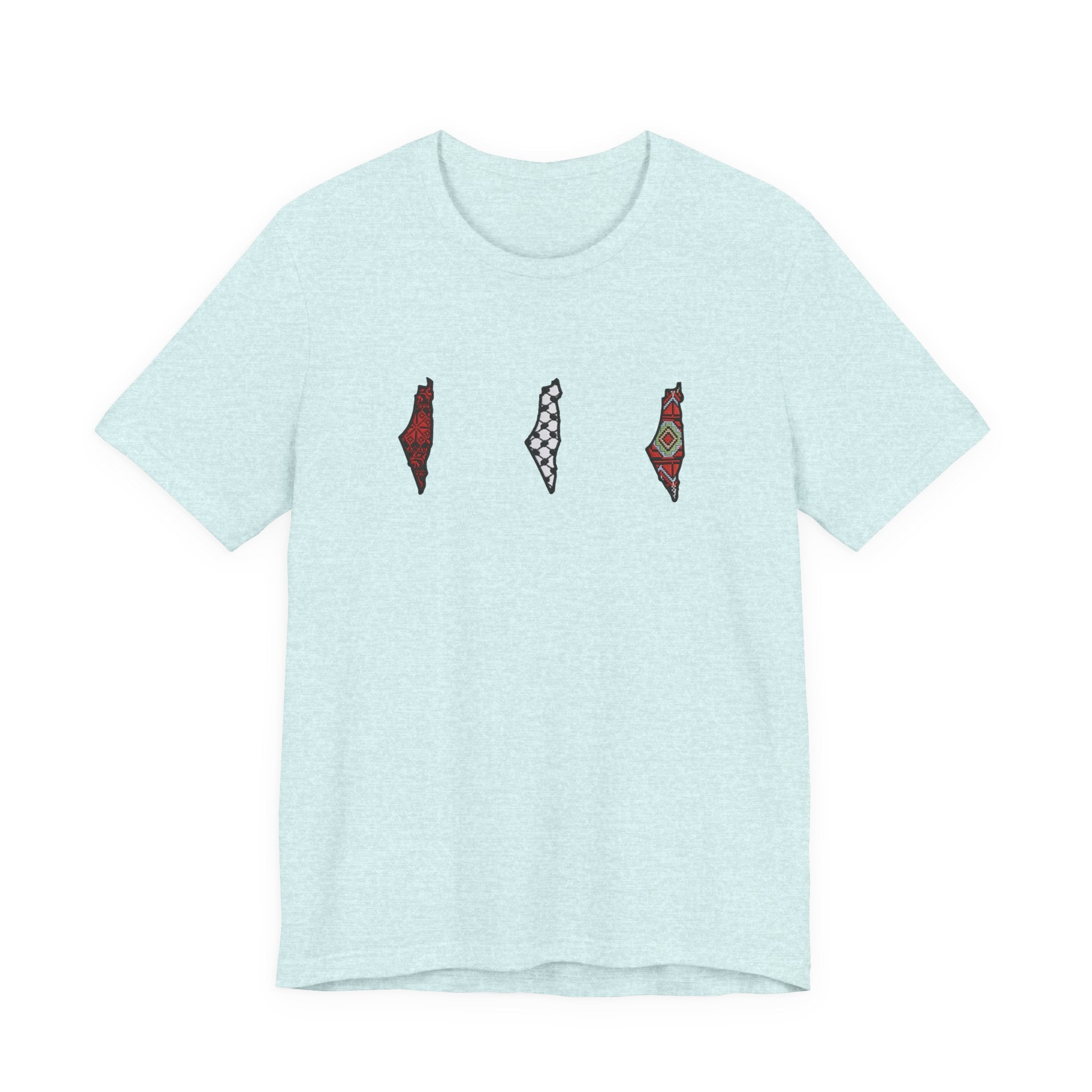 Free Palestine T-Shirt — Palestinian Keffiyeh & Map Solidarity Tee