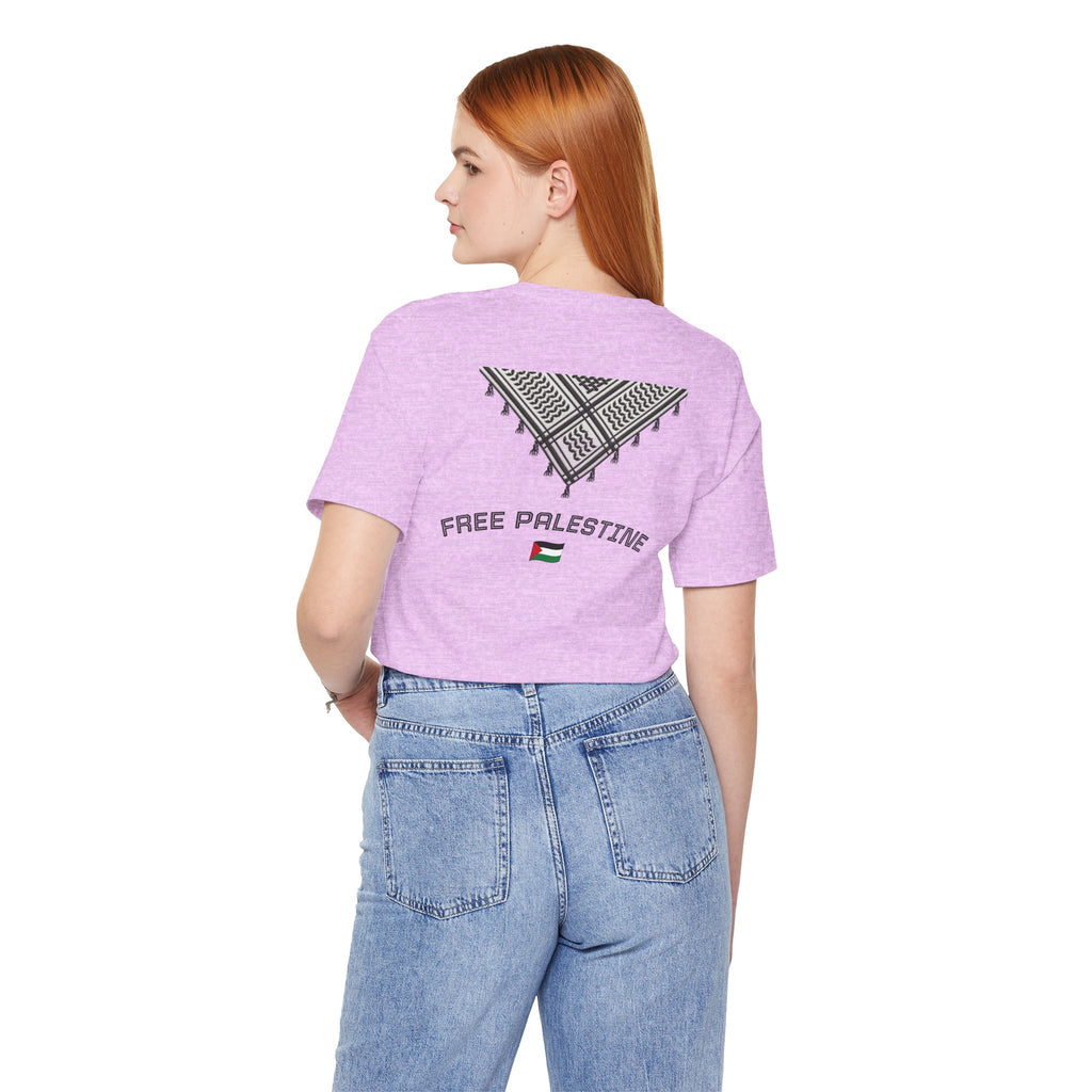 Free Palestine T-Shirt — Palestinian Keffiyeh & Map Solidarity Tee