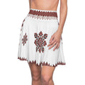 Pali-G | Palestinian Tatreez Skater Skirt – Traditional Embroidery Folk Pattern | Women's Flared Skirt | Cultural Heritage Fashion