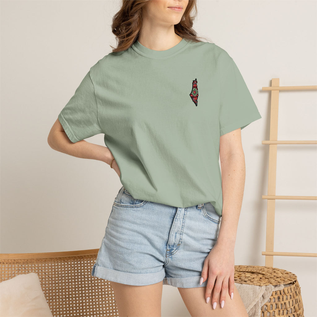Pali-G Seeds of Palestine  Embroidery Short Sleeve T-Shirt