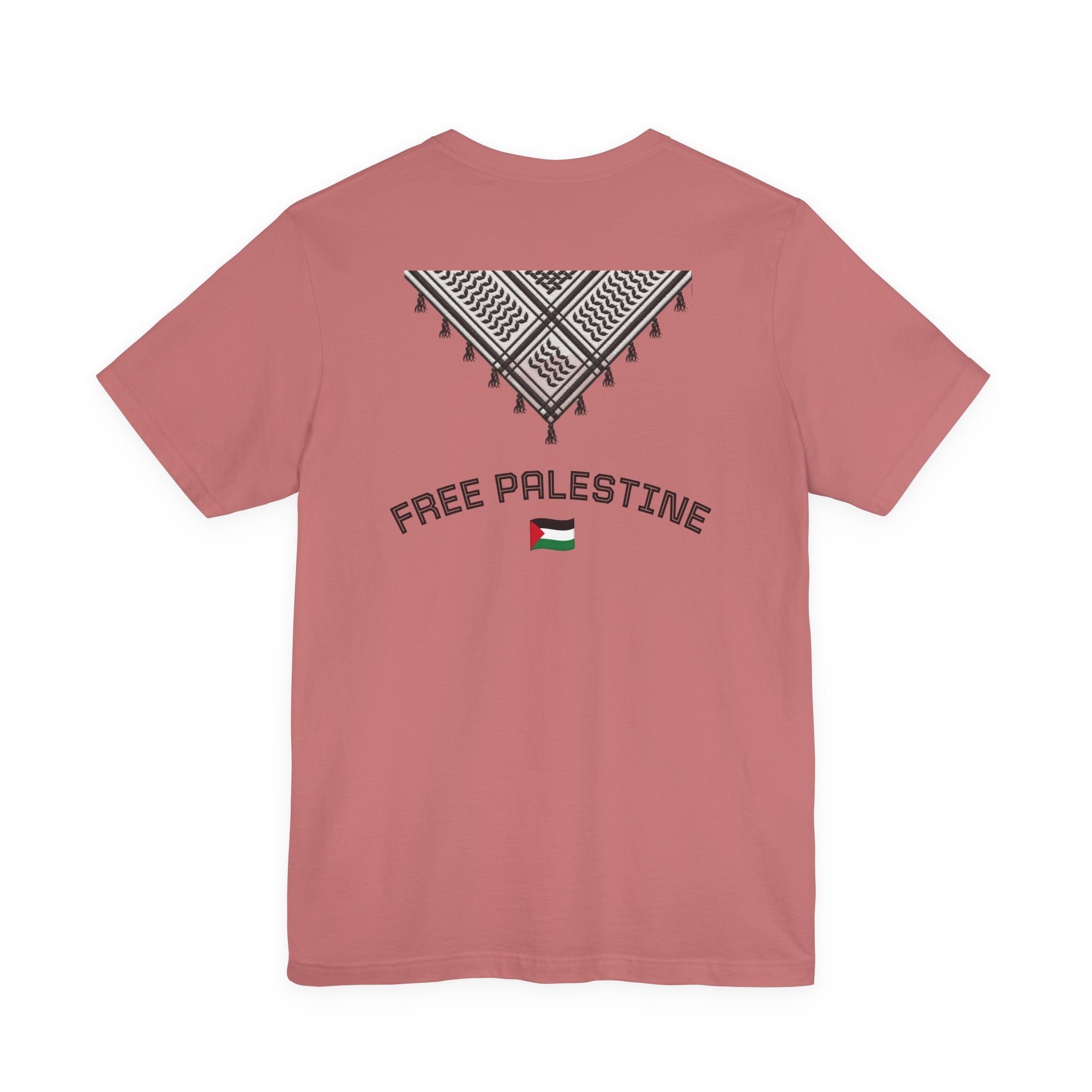 Free Palestine T-Shirt — Palestinian Keffiyeh & Map Solidarity Tee