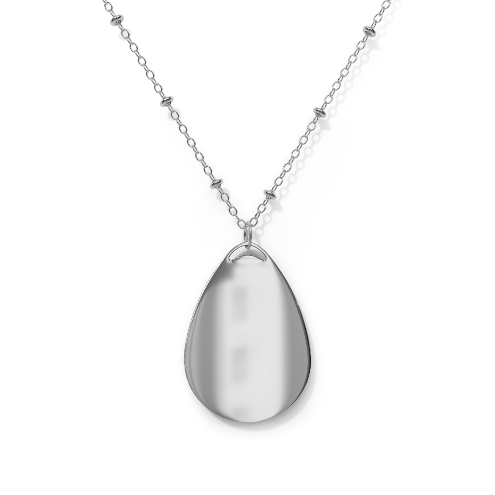 Pali-G || Silberne ovale Schmetterlingskette — Blauer Schmetterling Tropfen-Anhänger Schmuck Geschenk