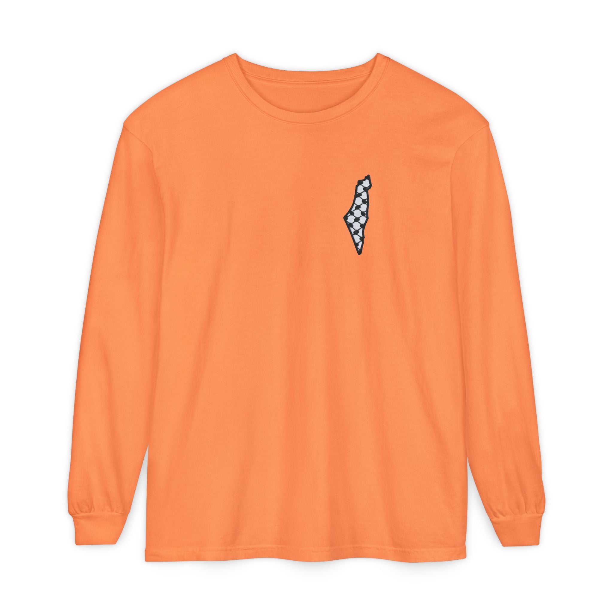 Pali-G || Palästina Kufiya Langarm-T-Shirt – Freiheit, Widerstand & Gaza Grafik