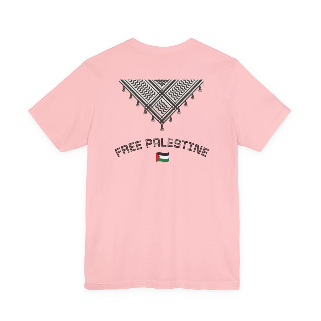 Free Palestine T-Shirt — Palestinian Keffiyeh & Map Solidarity Tee