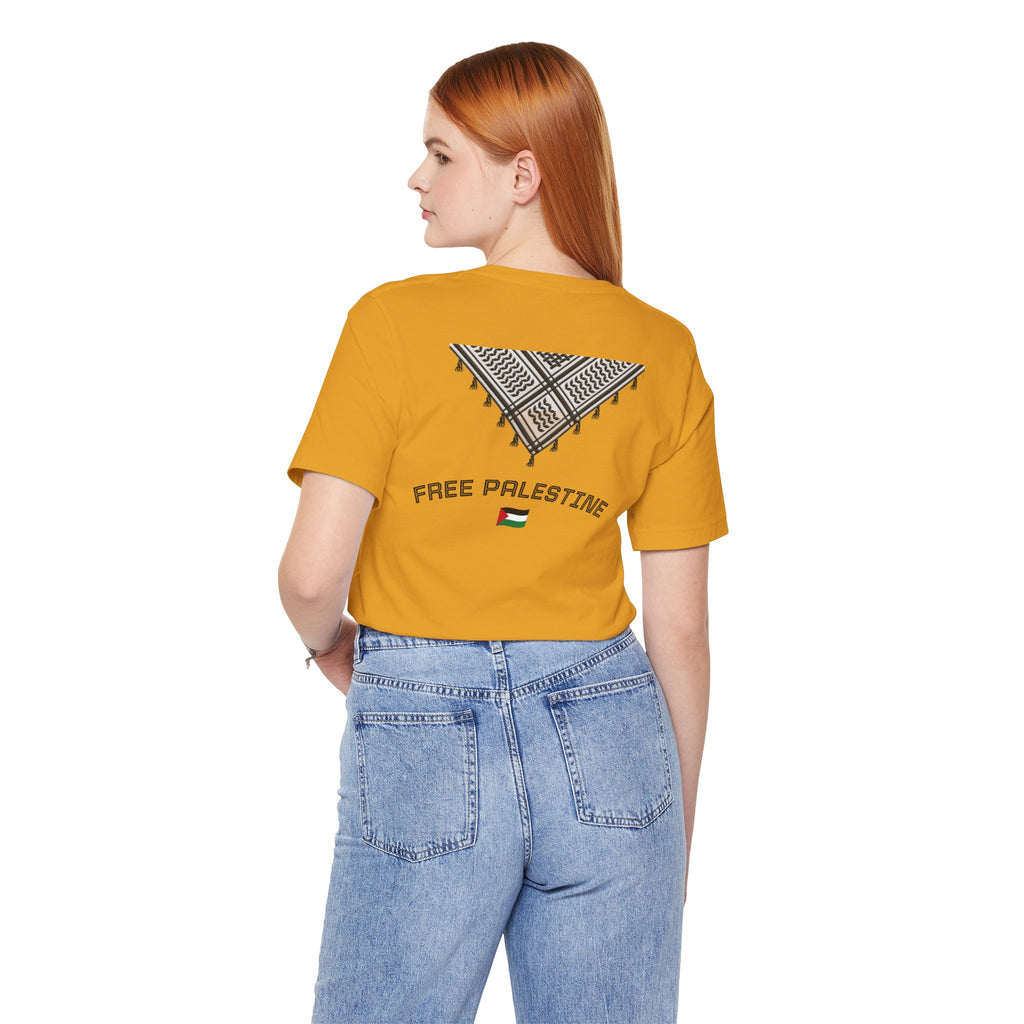 Free Palestine T-Shirt — Palestinian Keffiyeh & Map Solidarity Tee