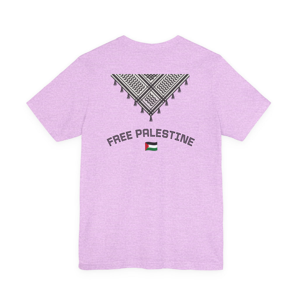 Free Palestine T-Shirt — Palestinian Keffiyeh & Map Solidarity Tee
