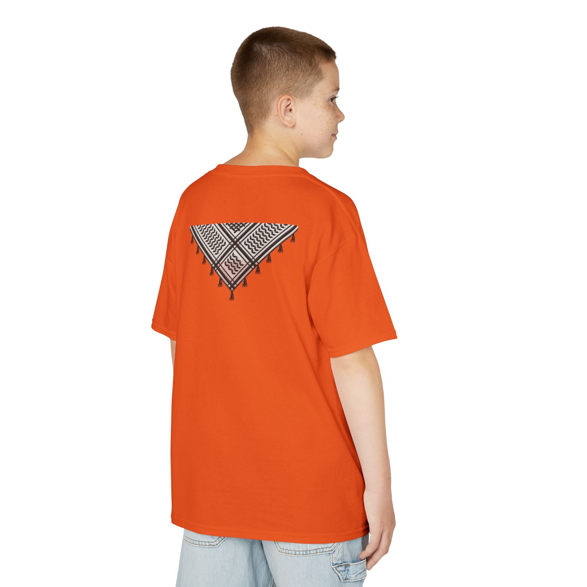Pali-G | Kids T-Shirt – Palestine Map & Keffiyeh Pattern Print