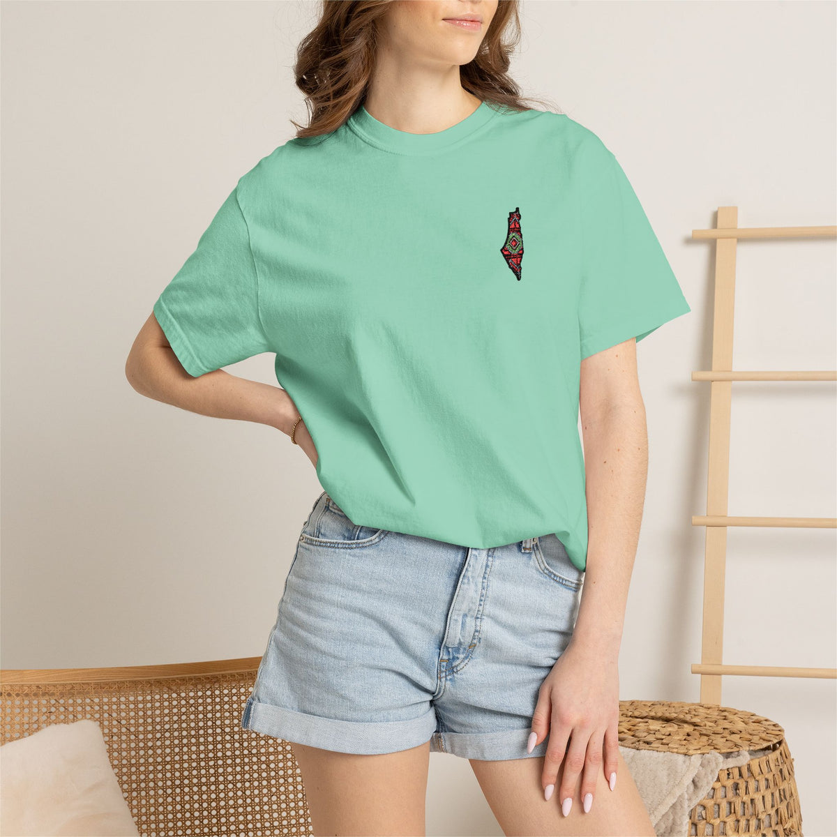 Pali-G Seeds of Palestine  Embroidery Short Sleeve T-Shirt