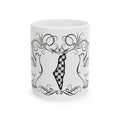Palestine Map Doves Ceramic Mug (11oz/15oz) — Hand‑drawn Olive Branch Design