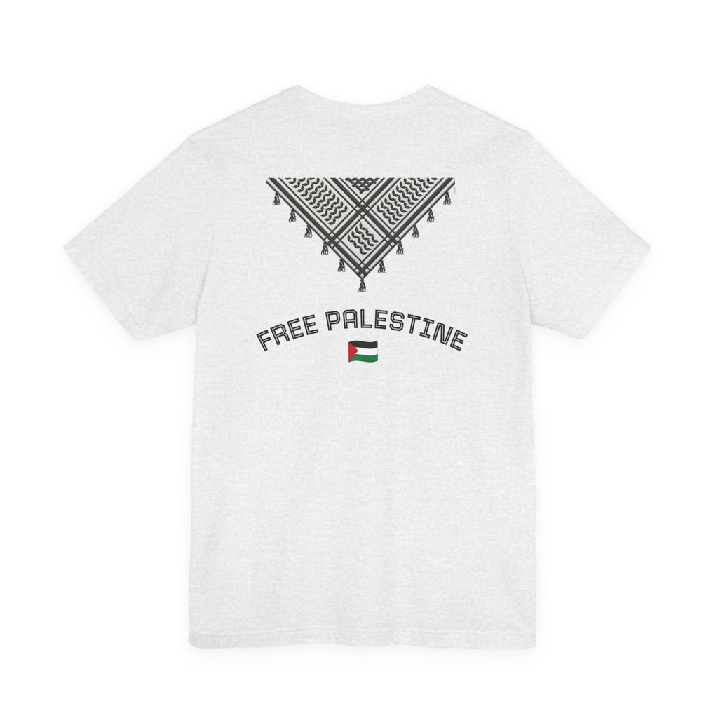 Free Palestine T-Shirt — Palestinian Keffiyeh & Map Solidarity Tee