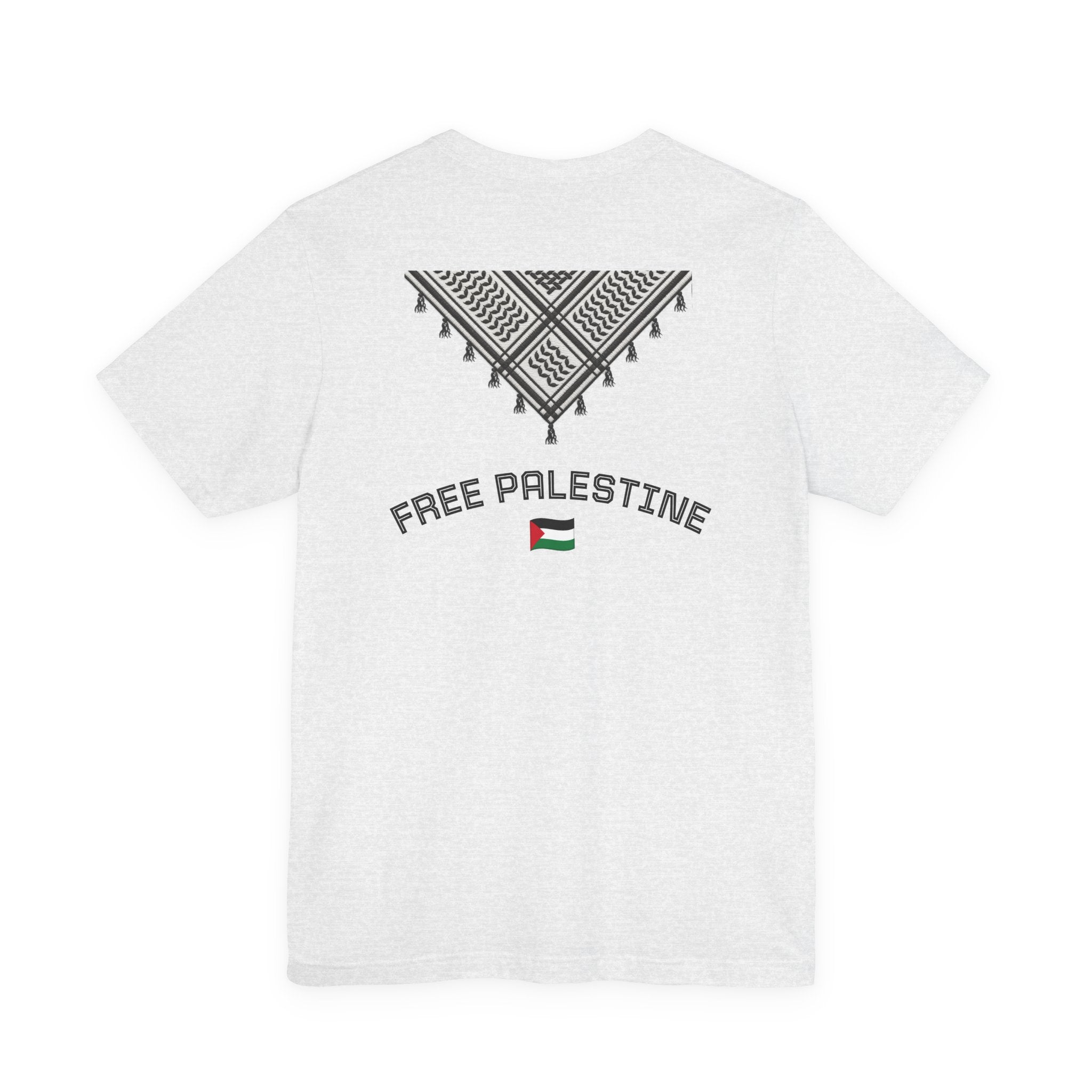 Free Palestine T-Shirt — Palestinian Keffiyeh & Map Solidarity Tee
