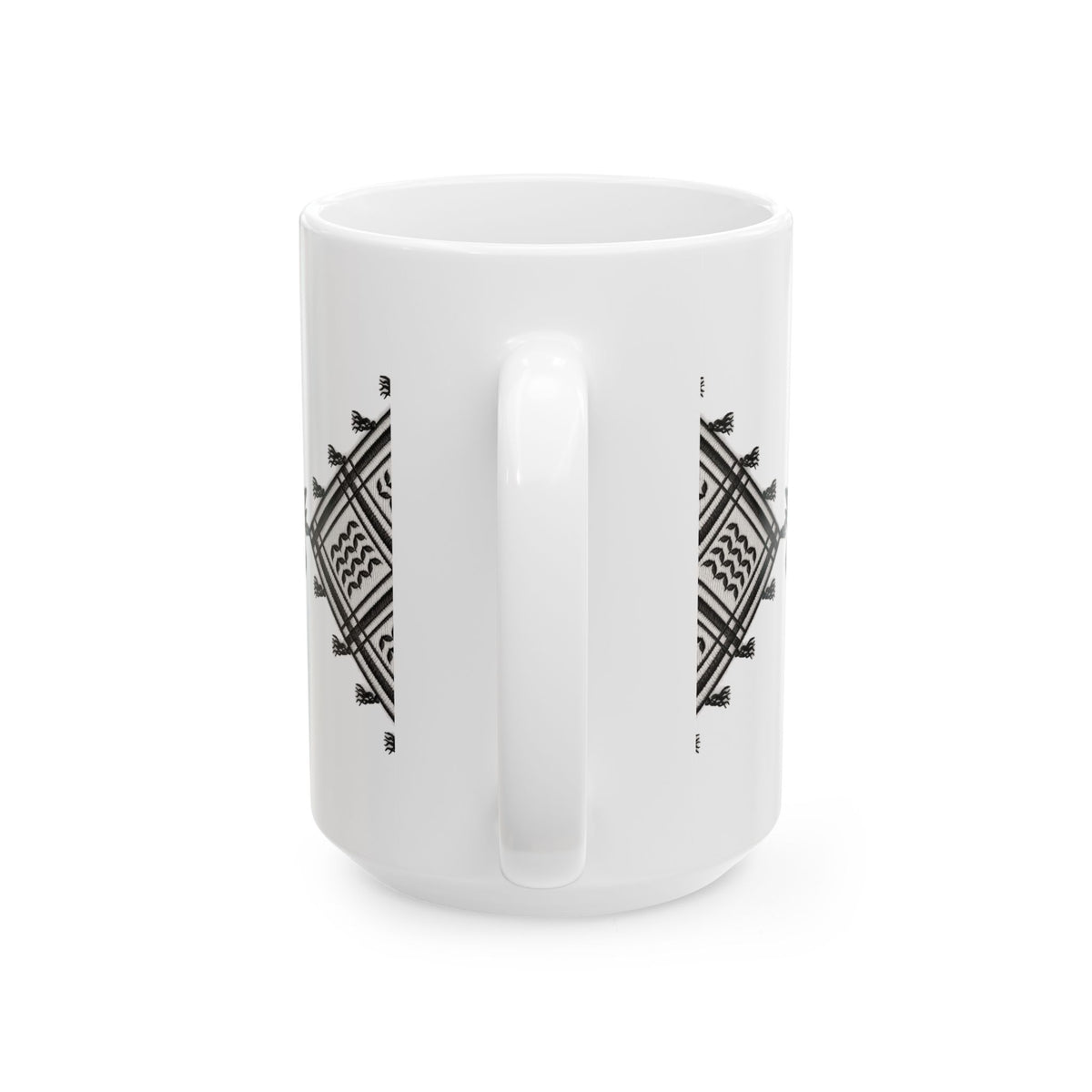 Palestine Map Doves Ceramic Mug (11oz/15oz) — Hand‑drawn Olive Branch Design