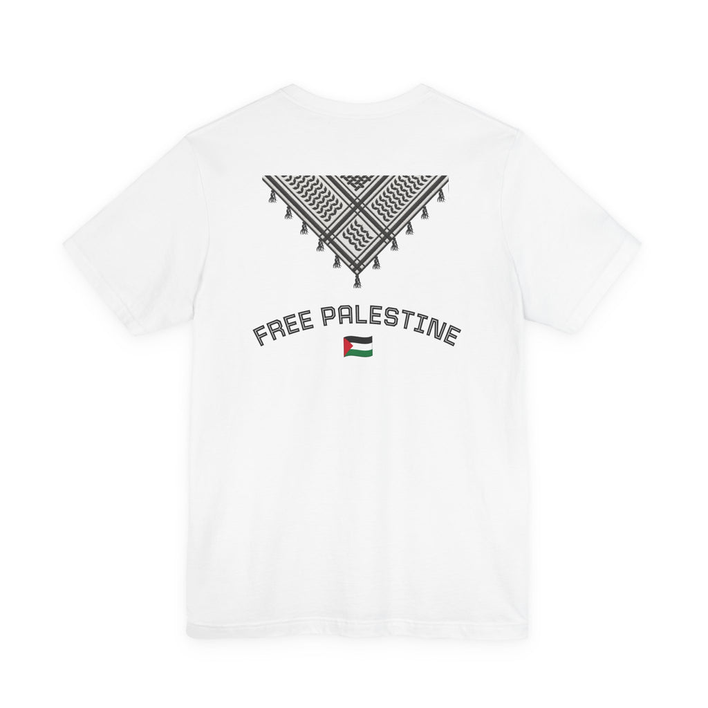 Free Palestine T-Shirt — Palestinian Keffiyeh & Map Solidarity Tee