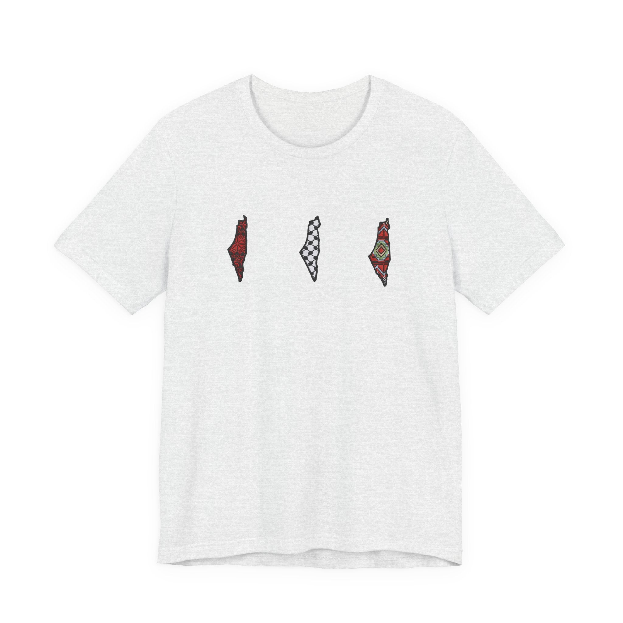 Free Palestine T-Shirt — Palestinian Keffiyeh & Map Solidarity Tee