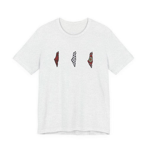 Free Palestine T-Shirt — Palestinian Keffiyeh & Map Solidarity Tee