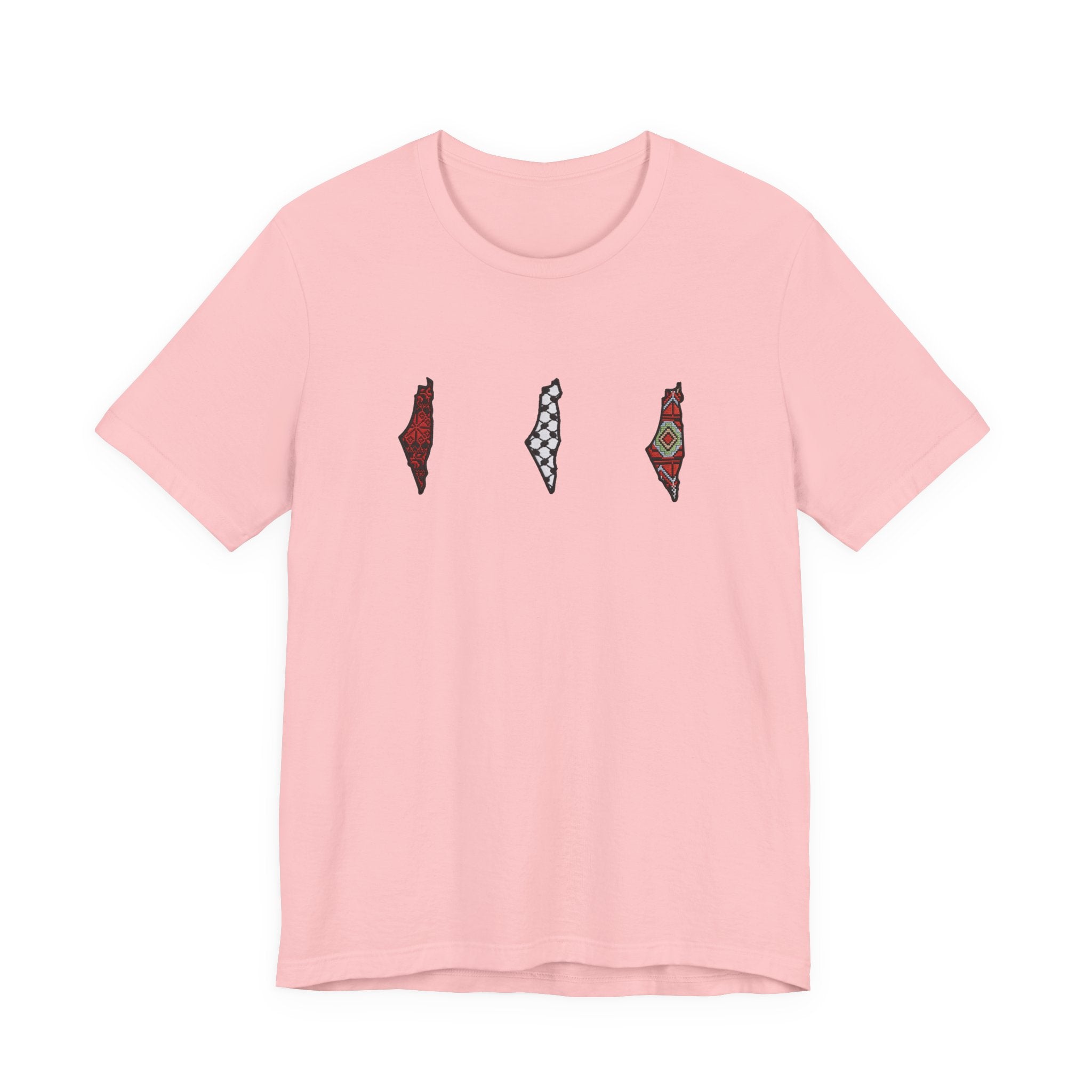 Free Palestine T-Shirt — Palestinian Keffiyeh & Map Solidarity Tee