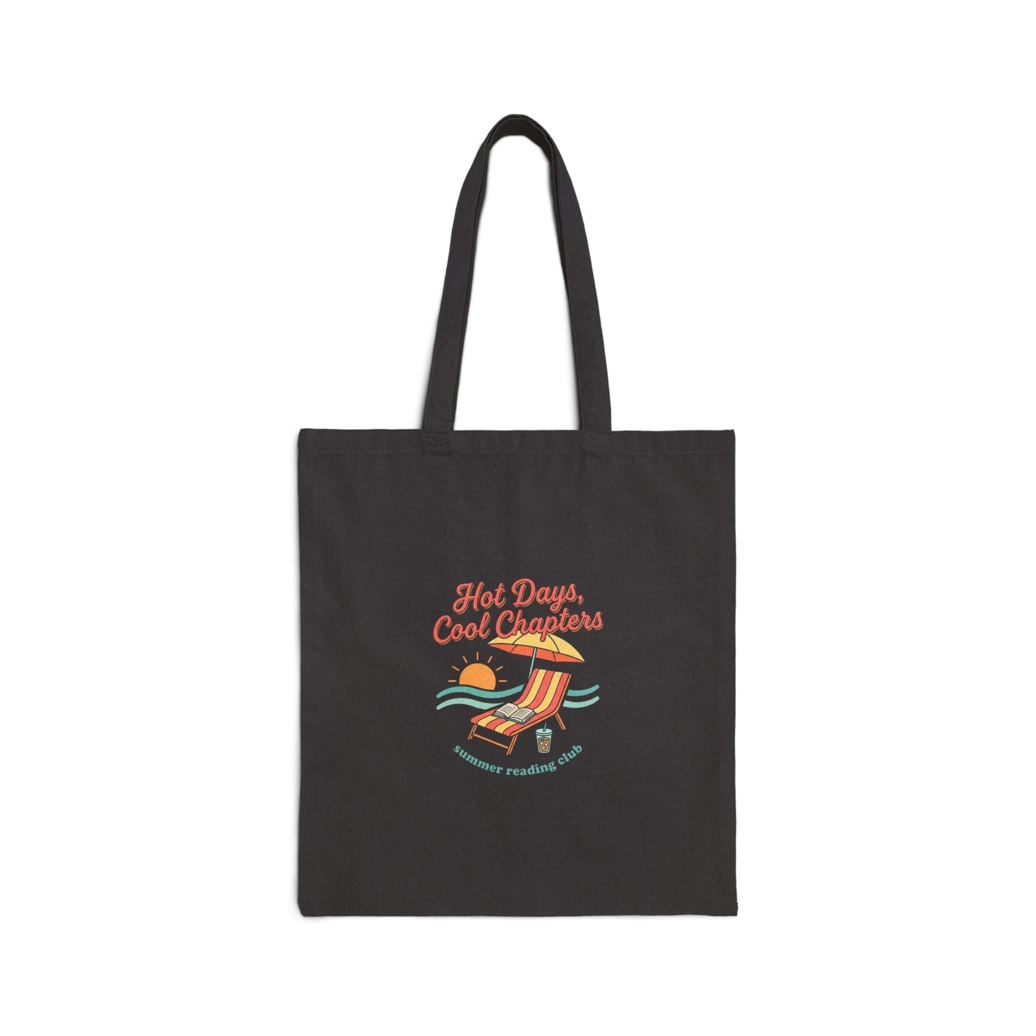 Hot Days Cool Chapters Tote | summer aesthetic, coastal vibes, hand-drawn pastel