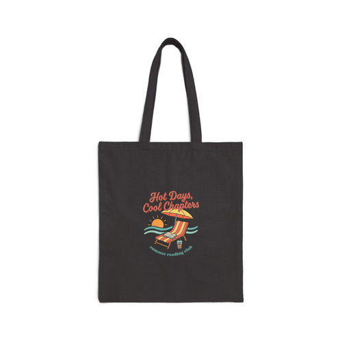 Hot Days Cool Chapters Tote | summer aesthetic, coastal vibes, hand-drawn pastel