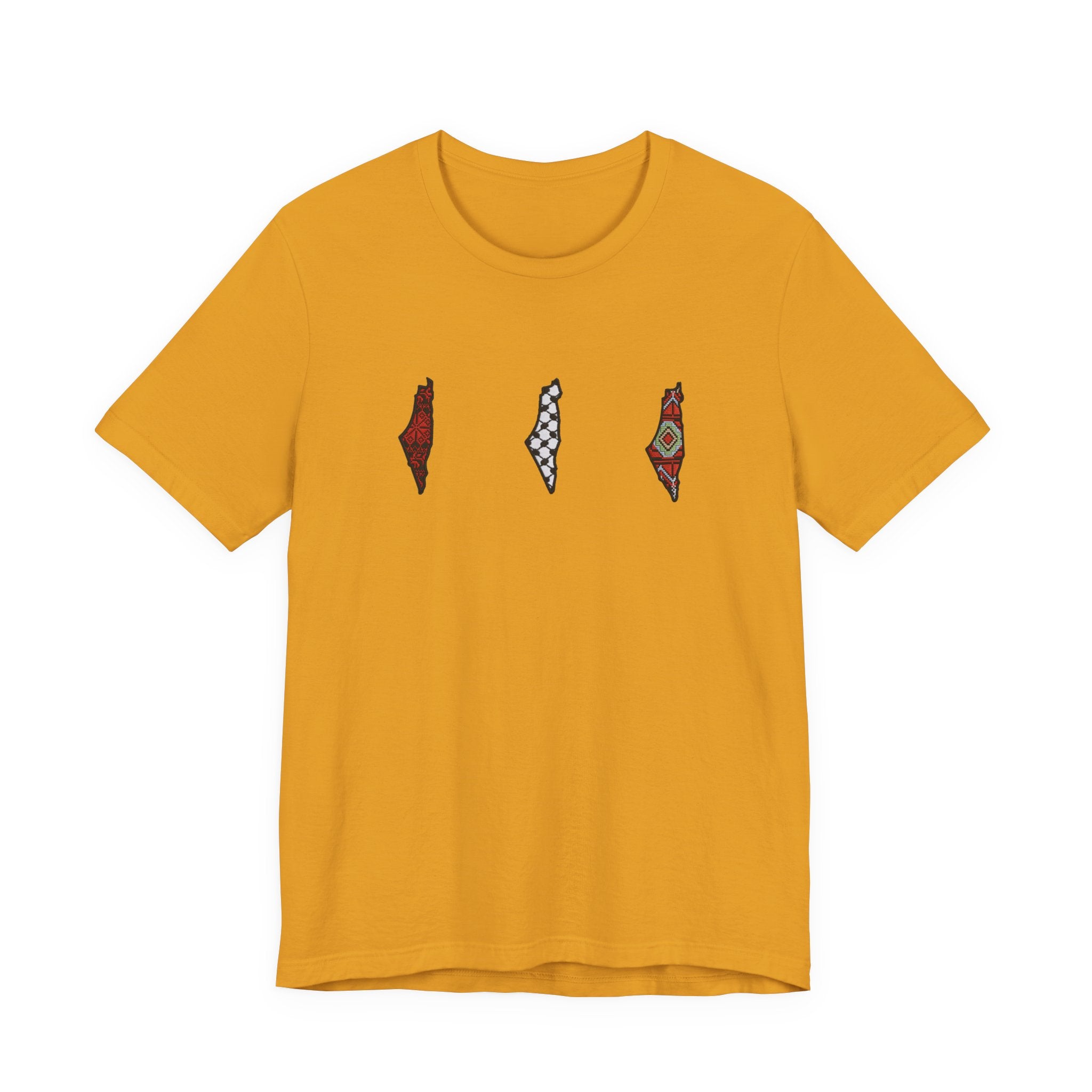Free Palestine T-Shirt — Palestinian Keffiyeh & Map Solidarity Tee