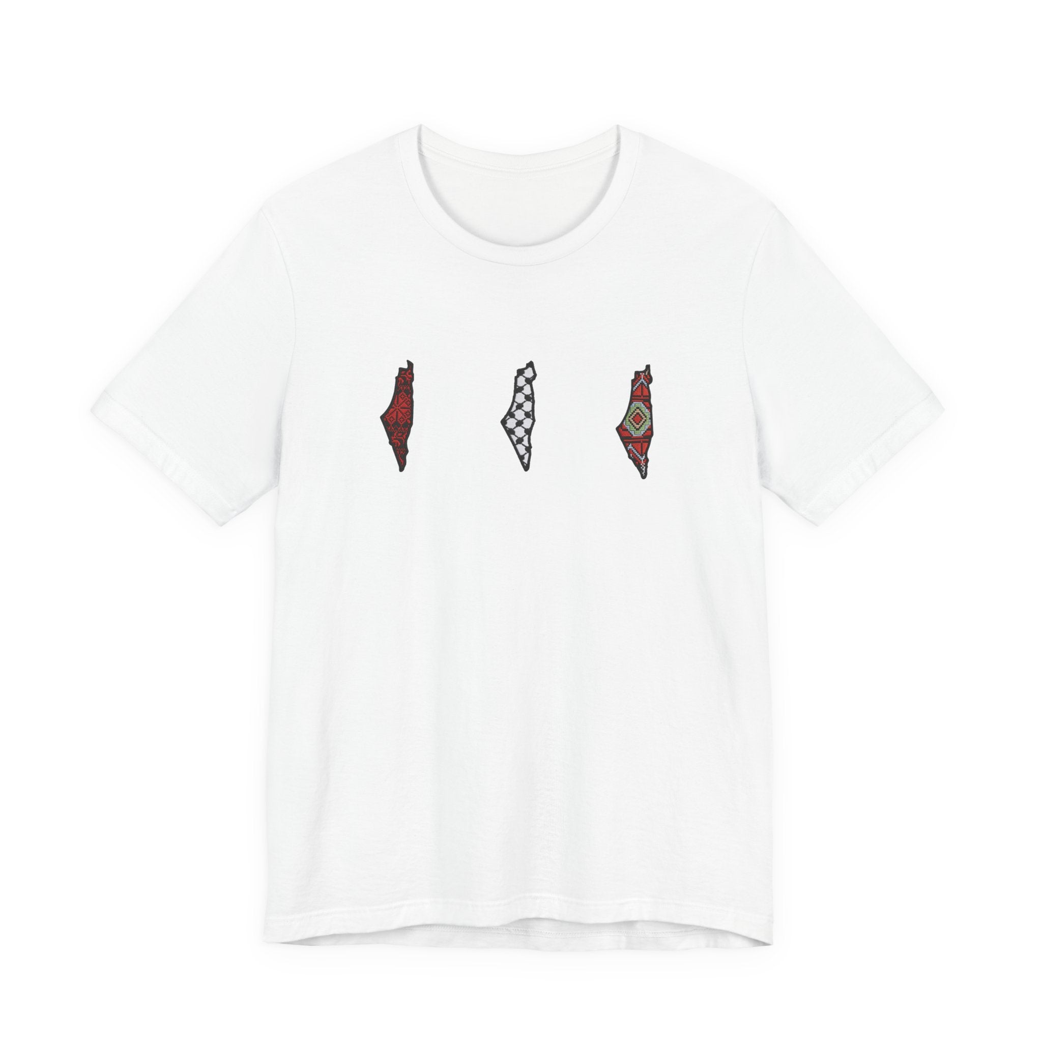 Free Palestine T-Shirt — Palestinian Keffiyeh & Map Solidarity Tee