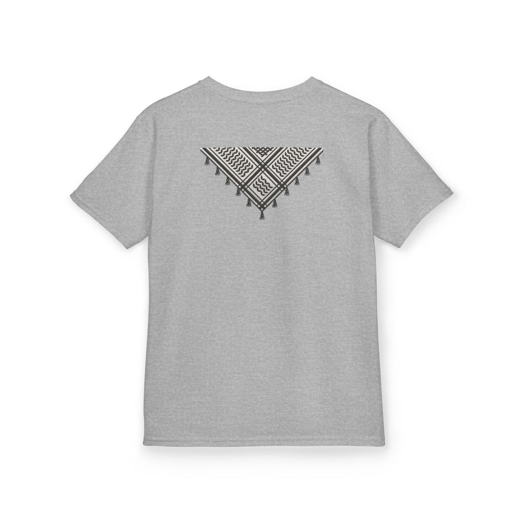 Pali-G | Kids T-Shirt – Palestine Map & Keffiyeh Pattern Print