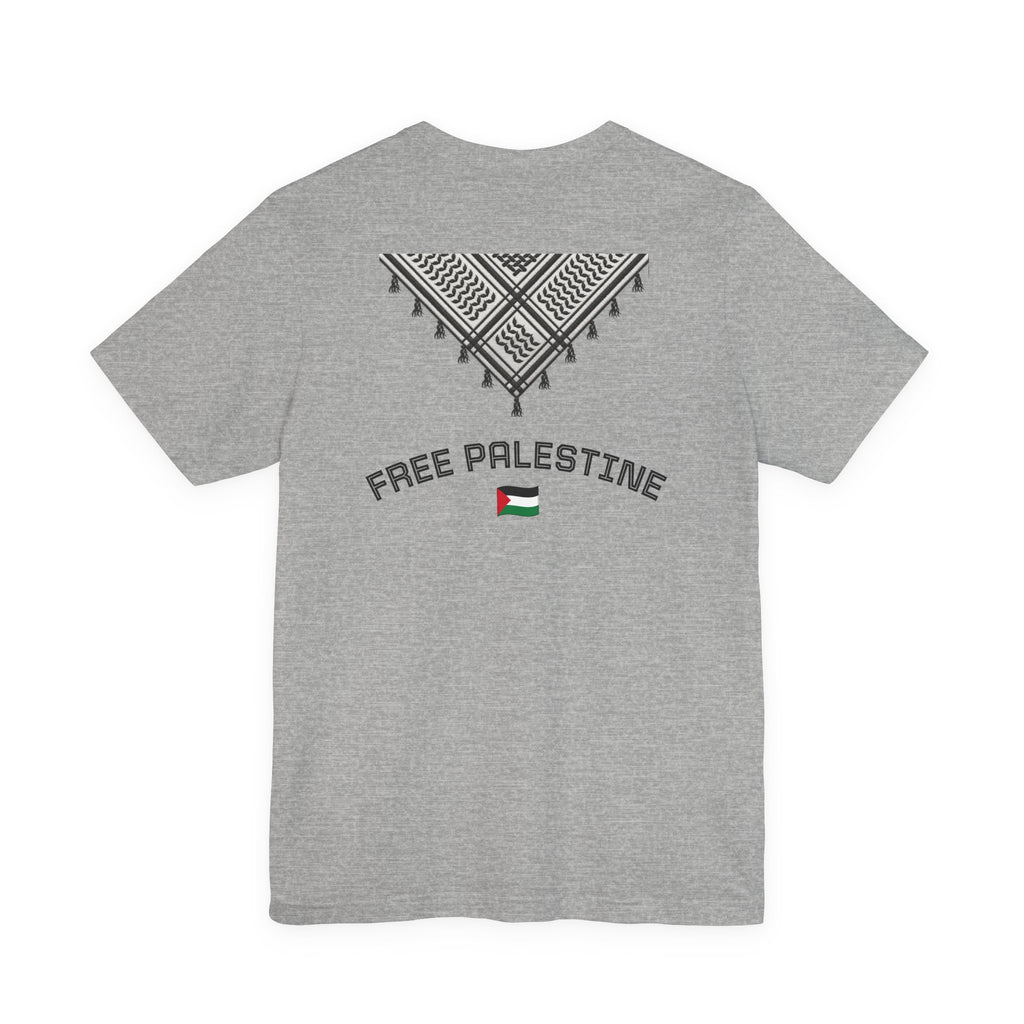 Free Palestine T-Shirt — Palestinian Keffiyeh & Map Solidarity Tee