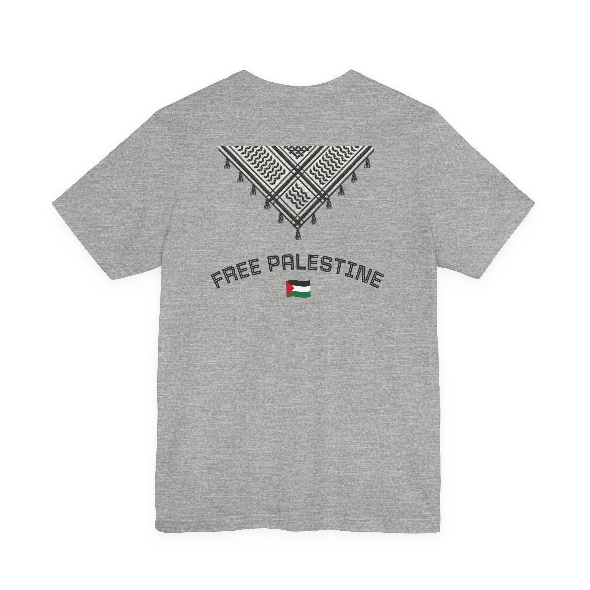 Free Palestine T-Shirt — Palestinian Keffiyeh & Map Solidarity Tee